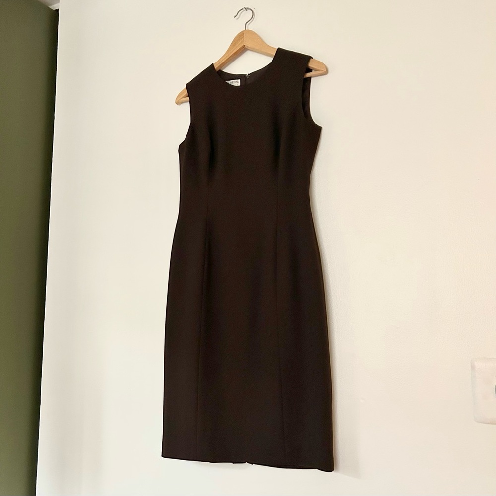 Vintage Two Piece Maggie London Chocolate Brown Dress & Coat